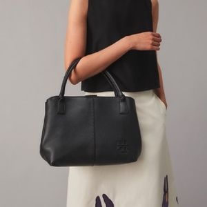 Tory Burch Black Mcgraw Satchel